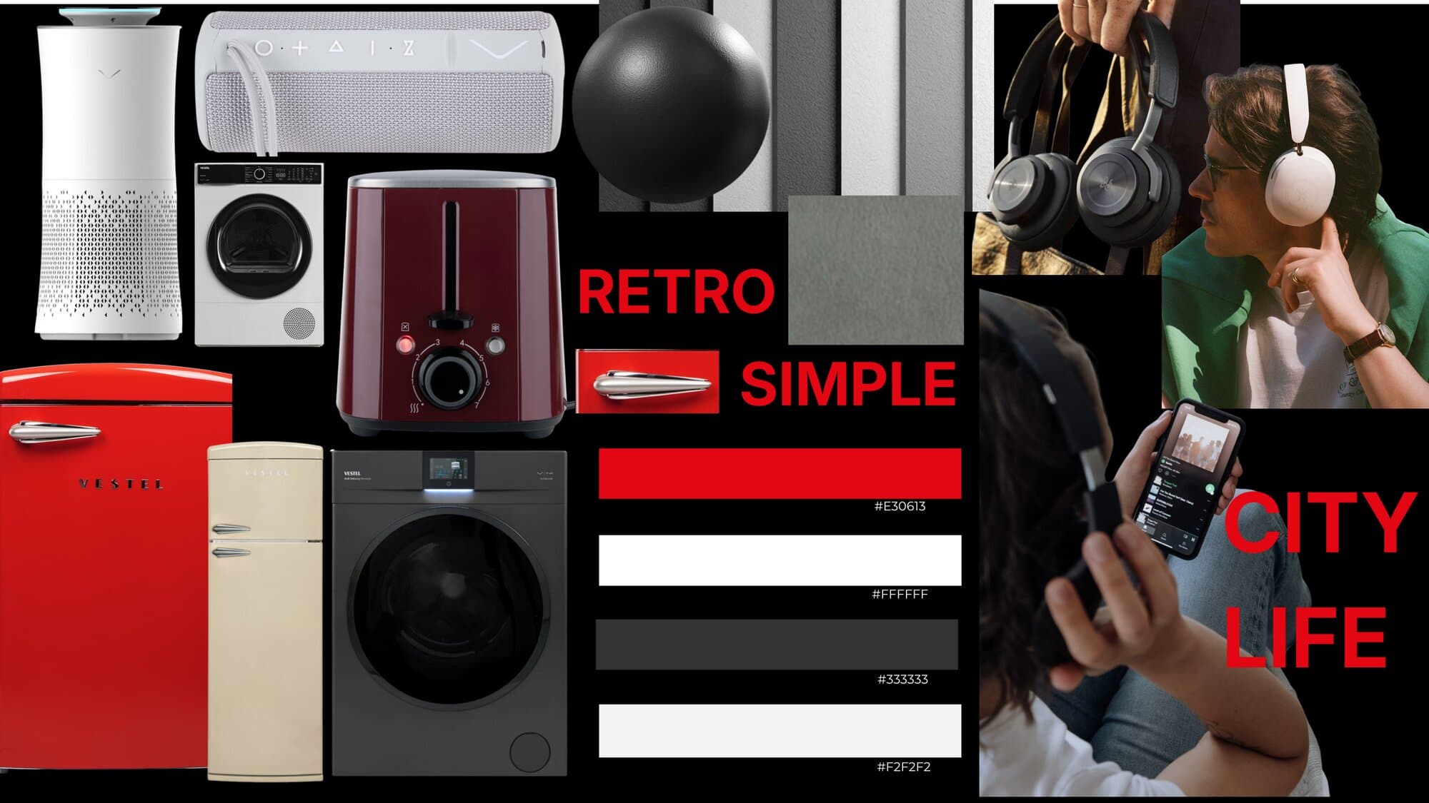 DualWave mood board and visual identity