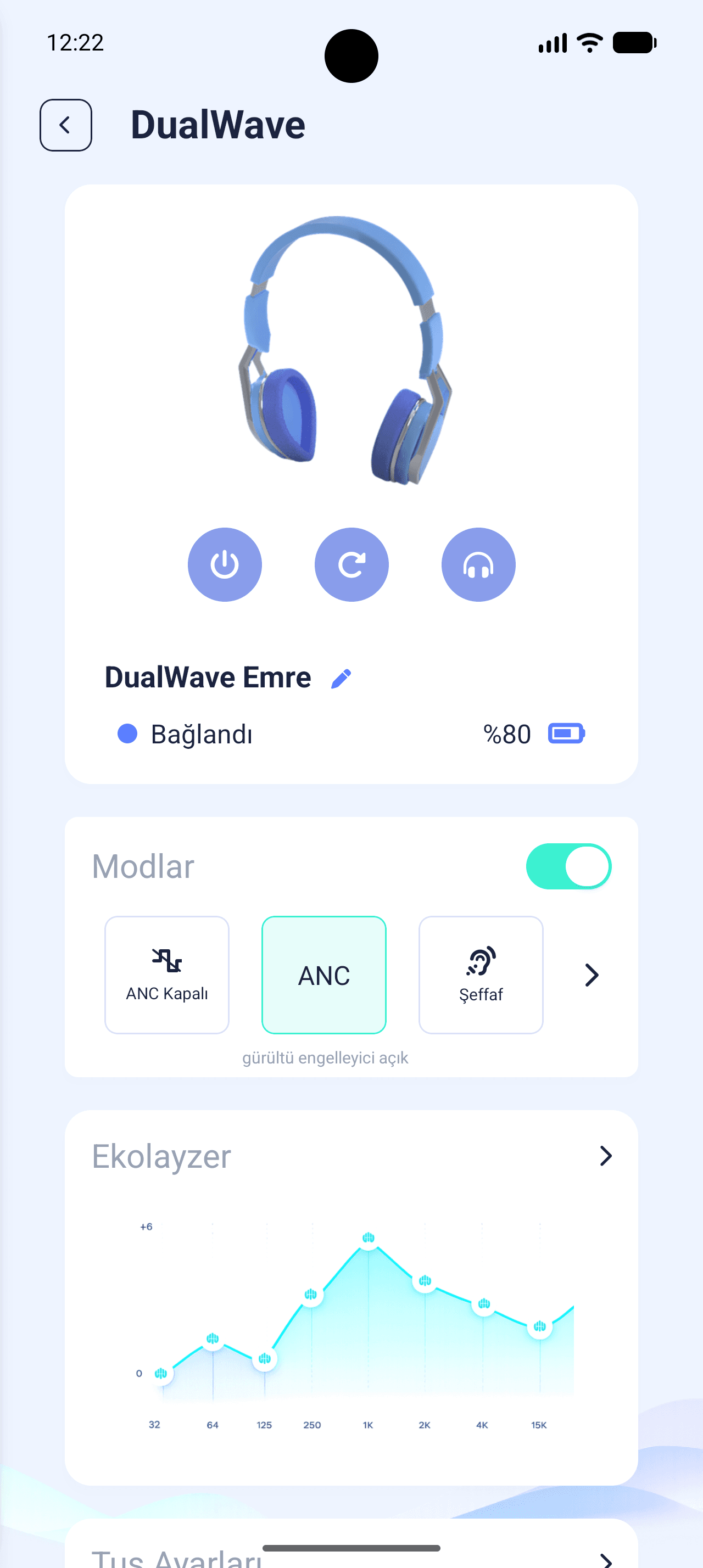 Headphone Settings on the phone 1